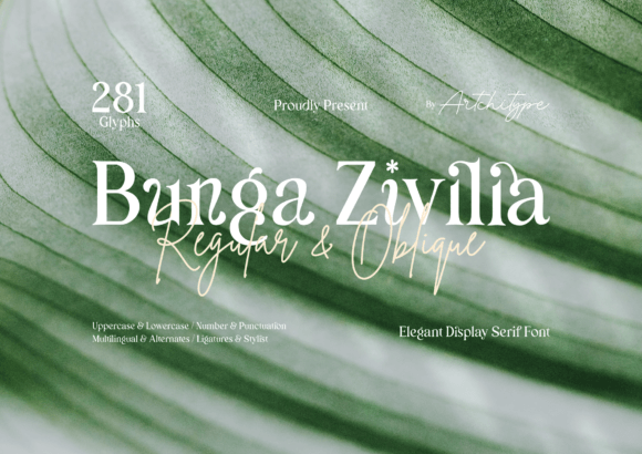 Bunga Zivilia: A Stylish Font for Your Brand
