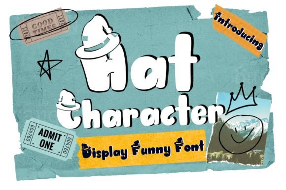 Hat Character Font for Web Design