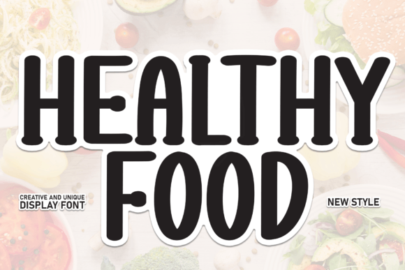 Healthy Food Font for Web Design