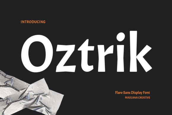 Oztrik: A Soft Flare Sans Display Font for Creative Branding