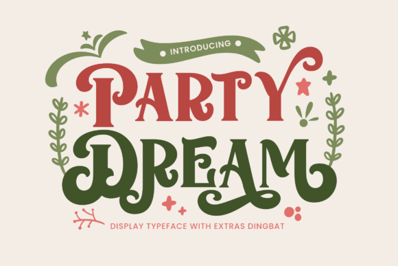 Party Dream: A Festive Display Font for Holiday Campaigns