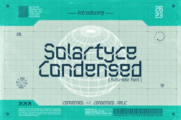 Solartyce Condensed: A Modern Typeface for Creative Crafters